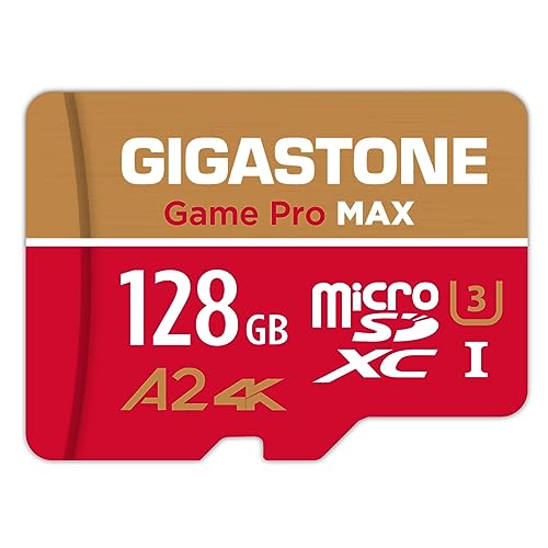 [5 Jahre kostenlose Datenwiederherstellung] GIGASTONE 128 GB Micro SD Karte, Game Pro MAX, bis zu 120/80 MB/s, MicroSDXC Speicherkarte für Nintendo-Switch, SteamDeck, 4K UHD Video, UHS-I A2 V30 U3 C10 von Gigastone