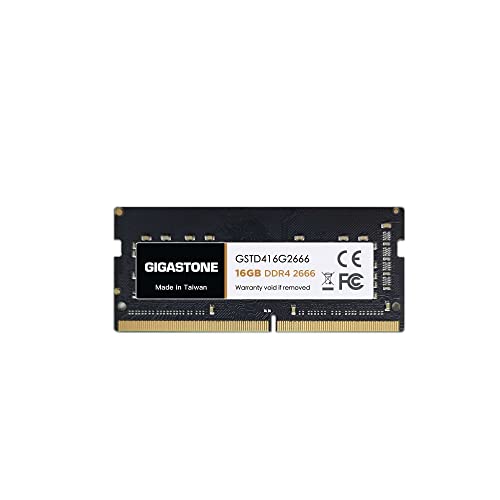 [DDR4 RAM] Gigastone Laptop RAM 16GB DDR4 Ram 16GB DDR4-2666MHz PC4-21300 CL19 1.2V SODIMM 260 Pin/Polig Ungepuffert Nicht-ECC Computer Speicher RAM (Nur Notebook/Laptop) von Gigastone