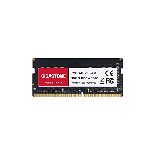 [DDR4 RAM] Gigastone Laptop RAM 16GB DDR4 Ram 16GB DDR4-3200MHz PC4-25600 CL22 1.2V SODIMM 260 Pin/Polig Ungepuffert Nicht-ECC Computer Speicher RAM (Nur Notebook/Laptop) von Gigastone