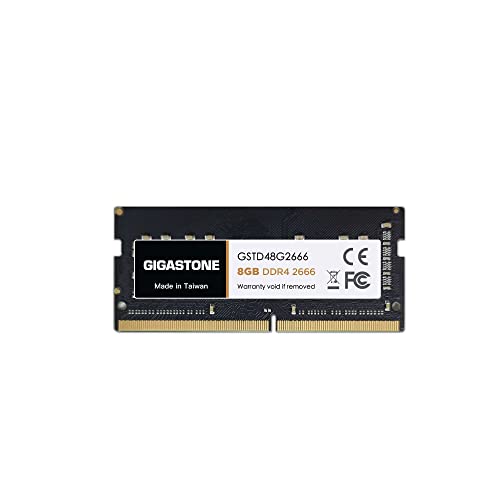 【DDR4 RAM】 GIGASTONE 8GB DDR4 2666MHz (2400MHz or 2133MHz) PC4-21300(PC4-19200/17000) CL19 1.2V SODIMM 260Pin Nicht-ECC ungepuffert Notebook Laptop Hochleistung Arbeitsspeicher Upgrade von Gigastone