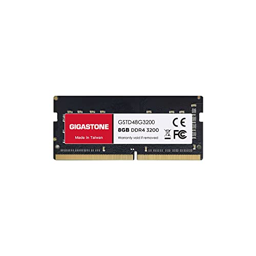 [DDR4 RAM] Gigastone Laptop RAM 8GB DDR4 Ram 8GB DDR4-3200MHz PC4-25600 CL22 1.2V SODIMM 260 Pin/Polig Ungepuffert Nicht-ECC Computer Speicher RAM (Nur Notebook/Laptop) von Gigastone