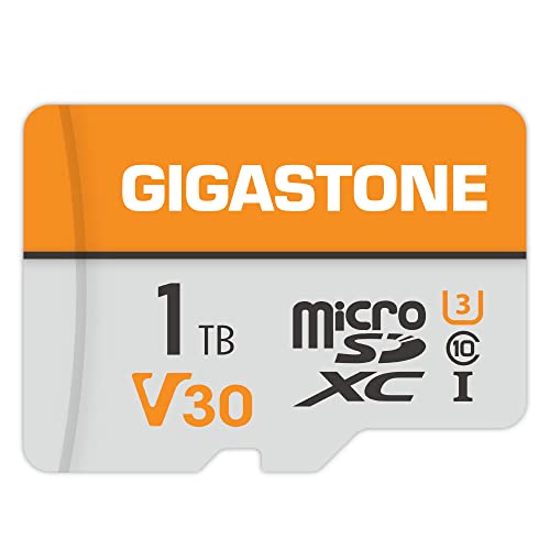 GIGASTONE 1TB MicroSDXC Speicherkarte + SD Adapter, für Action-Kamera GoPro Drohne und Tablet, bis zu 140/100 MB/s, 4K UHD-Videoaufnahme, Micro SD Karte UHS-I A1 Klasse 10 U3 von Gigastone