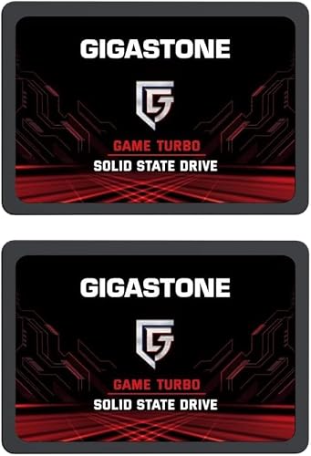GIGASTONE SATA SSD 1TB (2er Pack) 2,5 Zoll 3D NAND Bis zu 550MB/s interne SSD SATA III SSD Festplatte Kompatibel mit Laptop und PC Desktop Festkörper-Laufwerk 2,5" SLC Cache Performance von Gigastone