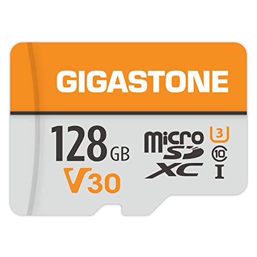 Gigastone 128GB MicroSDXC Speicherkarte + SD Adapter, für Gopro, Action-Kamera, Drohne, DJI, Tablet, Switch bis zu 95MB/s, UHS-I U3 V30 Klasse 10, 4K UHD Video Micro SD Karte von Gigastone
