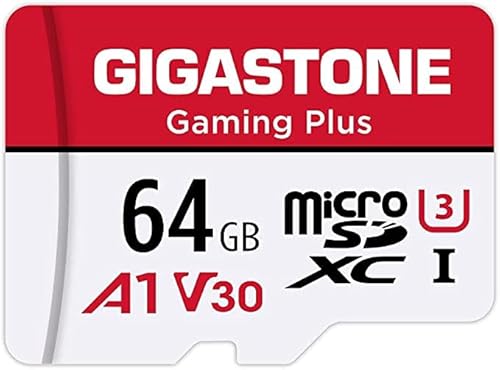 Gigastone Gaming Plus 64GB MicroSDXC Speicherkarte und SD Adapter, Actionkameras und Drohnen, Lesegeschwindigkeit bis zu 95MB/s, Full HD-Videoaufnahme, Micro SD Karte UHS-I A1 U3 Klasse 10 Gigastone Gaming Plus 64GB MicroSDXC Speicherkarte und SD Adapter, Actionkameras und Drohnen, Lesegeschwindigkeit bis zu 95MB/s, Full HD-Videoaufnahme, Micro SD Karte UHS-I A1 U3 Klasse 10 von Gigastone
