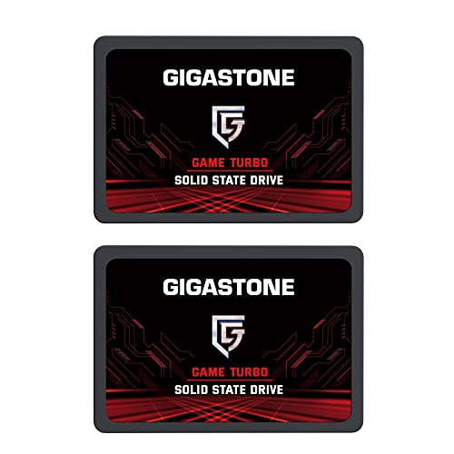 Gigastone SATA SSD 128GB (2er Pack) 2,5 Zoll 3D NAND Bis zu 520MB/s interne SSD SATA III SSD Festplatte Kompatibel mit Laptop und PC Desktop Festkörper-Laufwerk 2,5" SLC Cache Performance von Gigastone