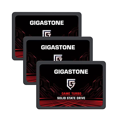 Gigastone SATA SSD 128GB (3er Pack) 2,5 Zoll 3D NAND Bis zu 520MB/s interne SSD SATA III SSD Festplatte Kompatibel mit Laptop und PC Desktop Festkörper-Laufwerk 2,5" SLC Cache Performance von Gigastone