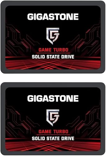 Gigastone SATA SSD 2TB (2er Pack) 2,5 Zoll 3D NAND Bis zu 550MB/s interne SSD SATA III SSD Festplatte Kompatibel mit Laptop und PC Desktop Festkörper-Laufwerk 2,5" SLC Cache Performance von Gigastone