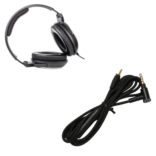 Gigicial Ersatz-Audio-Upgrade-Kabel, Kompatibel Mit Senn-heiser URBA-NITE XL, Kopfhörer-Audiokabel Mit 3,5-mm-Adapter, 4,9 Fuß Lang (mit Mikrofon) von Gigicial