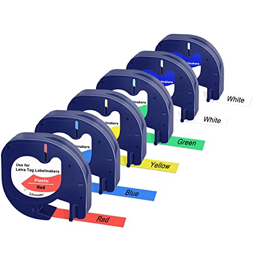 6 Stück Kompatibel DYMO LT Modelle Etikettenband 91201, 12mm x 4 m für Dymo LT-110T LT-100H LT-2000 LT- QX50 Etikettendrucker Thermodrucker Papier, Ideal für Heim und Büro 6 Stück Kompatibel DYMO LT Modelle Etikettenband 91201, 12mm x 4 m für Dymo LT-110T LT-100H LT-2000 LT- QX50 Etikettendrucker Thermodrucker Papier, Ideal für Heim und Büro von Gigmeta