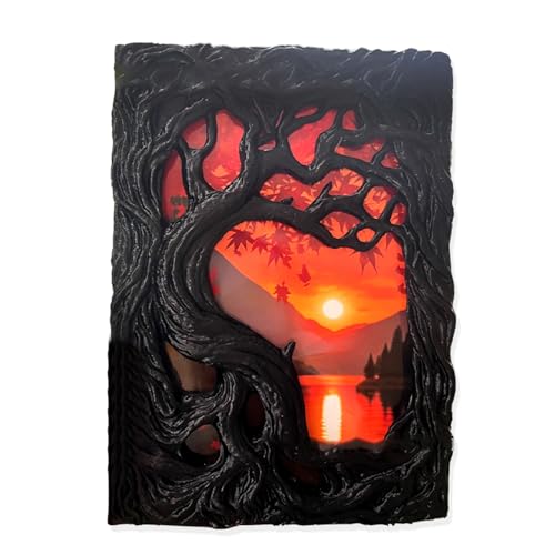 Gihioue A5 Notizbuchhülle, Wiederverwendbare Vintage A5 Tagebuchhülle Mit 3D Prägung Im Ahornblatt Design, 3D Notizbuch Schutzhülle Für Schule, Alltag, Reisen Und Business Gihioue A5 Notizbuchhülle, Wiederverwendbare Vintage A5 Tagebuchhülle Mit 3D Prägung Im Ahornblatt Design, 3D Notizbuch Schutzhülle Für Schule, Alltag, Reisen Und Business von Gihioue
