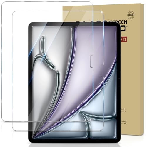 GiiYoon 2 Stück Schutzfolie für iPad Air 13 Zoll M2 (2024), Gehärtetem Glas Displayschutzfolie, 9H Härte, Blasenfrei von GiiYoon