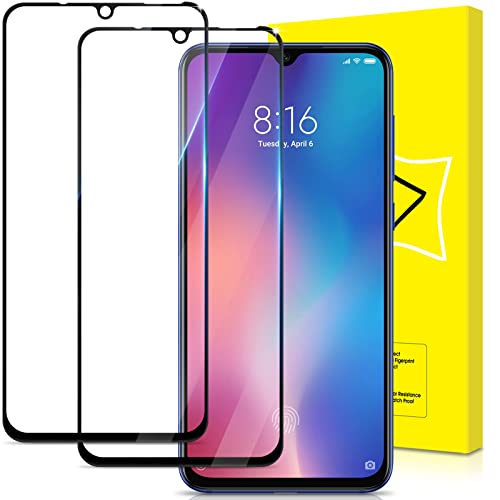 GiiYoon 2 Stück Schutzfolie für Xiaomi Mi 9, HD Displayschutzfolie, Volle Abdeckung, 9H Härte, Anti-Kratzen, Anti-Bläschen von GiiYoon