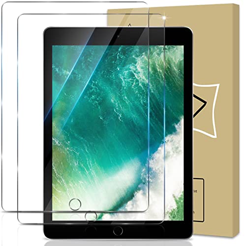 GiiYoon 2 Stück Schutzfolie für iPad 9.7 Zoll (2018/2017 Modell), iPad 6./5.Generation, iPad Air 1, iPad Air 2, iPad Pro 9.7 Zoll, 9H Härte, Anti-Kratzer, Anti-Öl, Anti-Bläschen von GiiYoon