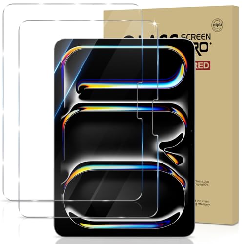 GiiYoon 2 Stück Schutzfolie für iPad Pro 11 Zoll 2024, Gehärtetem Glas Displayschutzfolie, 9H Härte, Blasenfrei von GiiYoon