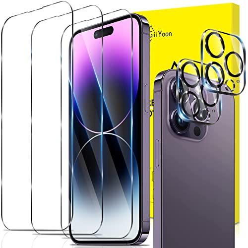 GiiYoon Panzer Schutz Glas für iPhone 14 Pro Max, 3 Stück Schutzfolie und 2 Stück Kamera Schutzglas, 9H Härte, Ultra-klar Displayschutz, Anti-Bläschen, Anti-Kratzen GiiYoon Panzer Schutz Glas für iPhone 14 Pro Max, 3 Stück Schutzfolie und 2 Stück Kamera Schutzglas, 9H Härte, Ultra-klar Displayschutz, Anti-Bläschen, Anti-Kratzen von GiiYoon