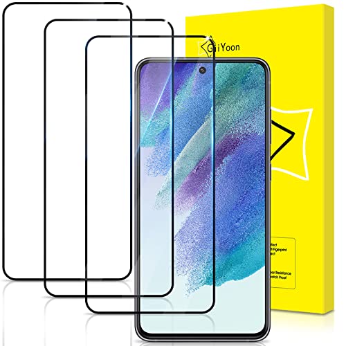 GiiYoon 3 Stück Schutzfolie für Samsung Galaxy S21 FE 5G/4G, Volle Abdeckung, 9H Härte, Anti-Bläschen, Anti-Kratzen von GiiYoon
