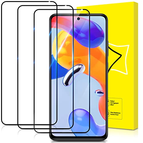 GiiYoon 3 Stück Schutzfolie für Xiaomi Redmi Note 11 Pro/Xiaomi Redmi Note 12 Pro 4G, HD Displayschutzfolie, 9H Härte, Anti-Kratzen, Anti-Bläschen von GiiYoon