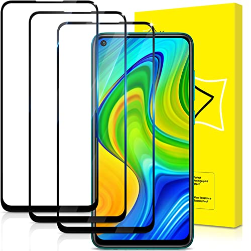 GiiYoon 3 Stück Schutzfolie für Xiaomi Redmi Note 9, HD Displayschutzfolie, 9H Härte, Volle Abdeckung, Anti-Kratzen, Anti-Bläschen von GiiYoon