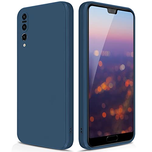 GiiYoon Hülle Kompatibel mit Huawei P20 Pro, Hochwertiges Liquid Silicone Case, Rundumschutz Handyhülle, Kratzfestes Weiches Mikrofaserfutter- Blau von GiiYoon