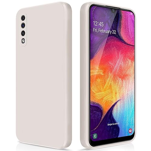 GiiYoon Hülle Kompatibel mit Samsung Galaxy A50/A30S/A50S, Hochwertiges Liquid Silicone Case, Rundumschutz Handyhülle, Kratzfestes Weiches Mikrofaserfutter- Weiß von GiiYoon