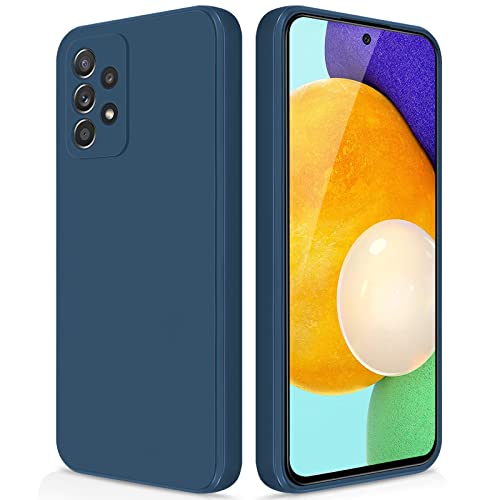 GiiYoon Hülle Kompatibel mit Samsung Galaxy A52 4G/5G/A52S 5G, Hochwertiges Liquid Silicone Case, Rundumschutz Handyhülle, Kratzfestes Weiches Mikrofaserfutter- Blau von GiiYoon