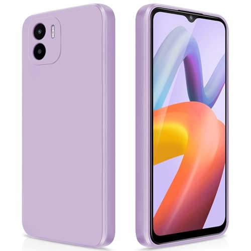 GiiYoon Hülle Kompatibel mit Xiaomi Redmi A2 /Redmi A1, Hochwertiges Liquid Silicone Case, Rundumschutz Handyhülle, Kratzfestes Weiches Mikrofaserfutter- Lila von GiiYoon