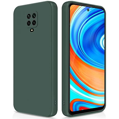 GiiYoon Hülle Kompatibel mit Xiaomi Redmi Note 9S / 9 Pro / 9 Pro Max, Hochwertiges Liquid Silicone Case, Rundumschutz Handyhülle, Kratzfestes Weiches Mikrofaserfutter- grün von GiiYoon