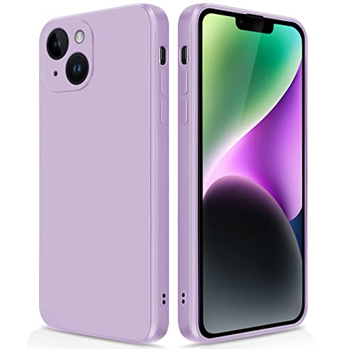 GiiYoon Hülle Kompatibel mit iPhone 14 Plus, Hochwertiges Liquid Silicone Case, Rundumschutz Handyhülle, Kratzfestes Weiches Mikrofaserfutter- Lila von GiiYoon