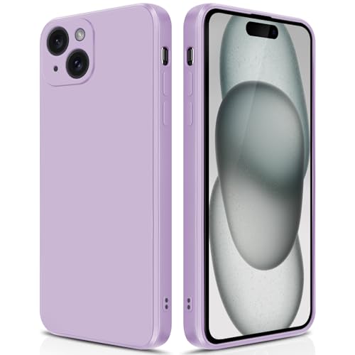 GiiYoon Hülle Kompatibel mit iPhone 15 Plus, Hochwertiges Liquid Silicone Case, Rundumschutz Handyhülle, Kratzfestes Weiches Mikrofaserfutter- Lila von GiiYoon