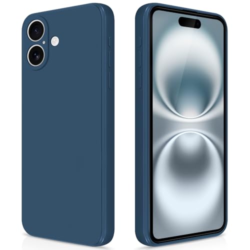 GiiYoon Hülle Kompatibel mit iPhone 16, Hochwertiges Liquid Silicone Case, Rundumschutz Handyhülle, Kratzfestes Weiches Mikrofaserfutter- Blau GiiYoon Hülle Kompatibel mit iPhone 16, Hochwertiges Liquid Silicone Case, Rundumschutz Handyhülle, Kratzfestes Weiches Mikrofaserfutter- Blau von GiiYoon