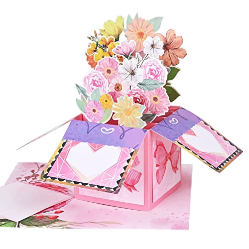 3D Pop Up Karte Blumenstrauß-Geschenkkarte mit Blumen für Frauen, Mama, Frau, Freundin, Grußkarten Geburtstag mit Umschlag für Jubiläums, Valentinstag, Muttertag, Gute Besserung, Hochzeit, Danke 3D Pop Up Karte Blumenstrauß-Geschenkkarte mit Blumen für Frauen, Mama, Frau, Freundin, Grußkarten Geburtstag mit Umschlag für Jubiläums, Valentinstag, Muttertag, Gute Besserung, Hochzeit, Danke von Giiffu