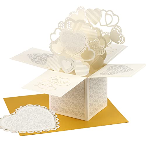 Giiffu 3D Grußkarte, Pop Up Geschenkkarte für Frau, Freundin, Mutter, Jubiläumskarte für Ehefrau, Grußkarten Geburtstag mit Umschlag für Frauen, karte zum Valentinstag, Hochzeitstag, Gute Besserung von Giiffu