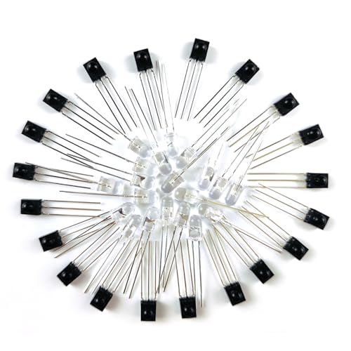 Gikfun Infrarot-Emitter, IR-Emissions- und IR-Empfänger-Diode für Arduino, 5 mm, 940 nm, 40 Stück EK1964 Gikfun Infrarot-Emitter, IR-Emissions- und IR-Empfänger-Diode für Arduino, 5 mm, 940 nm, 40 Stück EK1964 von Gikfun