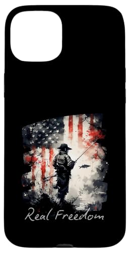 Angeln Amerikanische Flagge Reel Freedom Hülle für iPhone 15 Plus Angeln Amerikanische Flagge Reel Freedom Hülle für iPhone 15 Plus von Gilbium
