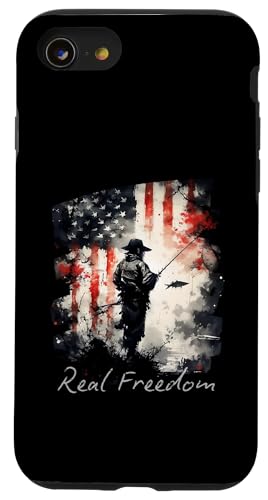 Angeln Amerikanische Flagge Reel Freedom Hülle für iPhone SE (2020) / 7 / 8 von Gilbium