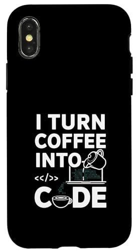 Lustiger Programmierer I Turn Coffee Into Code Hülle für iPhone X/XS Lustiger Programmierer I Turn Coffee Into Code Hülle für iPhone X/XS von Gilbium