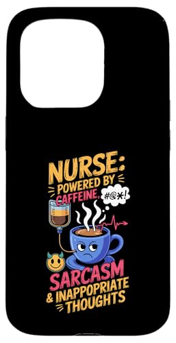 Nurse Powered by Coffein Hülle für iPhone 15 Pro von Gilbium
