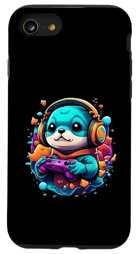Otterly konzentriert sich aufs Spielen Hülle für iPhone SE (2020) / 7 / 8 von Gilbium