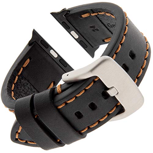 Gilden TS62-SMART Sportuhrband aus Kalbsleder, 42 mm/44 mm Fits 42mm/44mm Apple Watch schwarz Gilden TS62-SMART Sportuhrband aus Kalbsleder, 42 mm/44 mm Fits 42mm/44mm Apple Watch schwarz von Gilden
