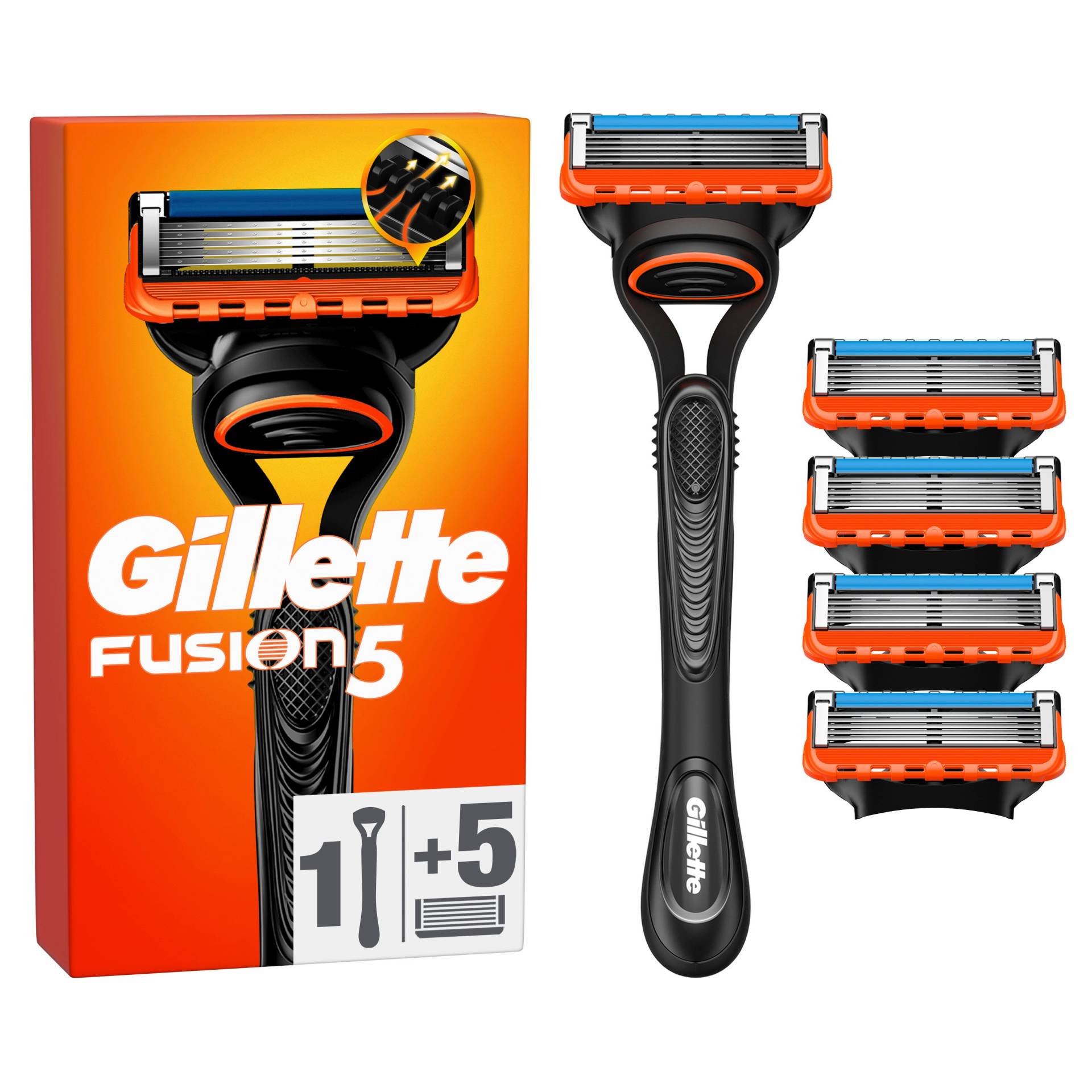 Gillette - Fusion5 Rasierer - Orange/Black von Gillette