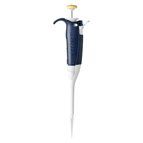 Gilson CF-0631 Pipetman P200L Einkanalpipette mit Plastikabwerfer, 200µl, Gelb/Blau von Gilson