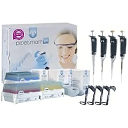 Gilson PIPETMAN L Starter Kit mit P2L, P20L, P200L, P1000L Mikrolieterpipetten (Metall-Abwerfer) und Pipettenspitzen, Mehrfarbig von Gilson