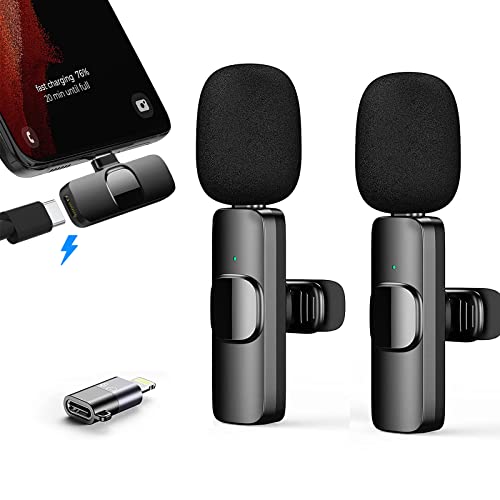 Gilye Mikrofon, Lavalier Mikrofon für iOS/Android, Mini Microphone Plug & Play, Lavalier Mikrofon Wireless für YouTube/Facebook-Live-Stream, TikTok Vlog (Keine App und Bluetooth erforderlich) von Gilye