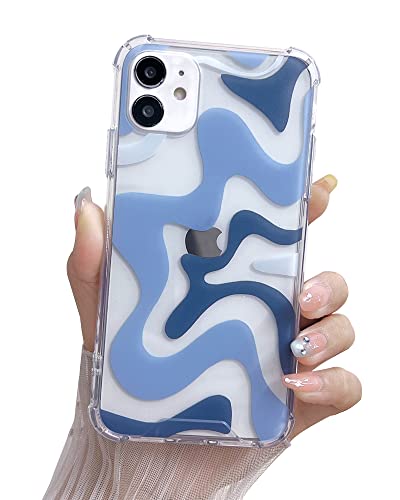Ginkgonut Kompatibel mit iPhone 12/iPhone 12 Pro, modische, einfache, niedliche Wellenmuster-Handyhülle für Frauen und Mädchen, weiches TPU + Harte PC-Schutzhülle für iPhone 12/iPhone 12 Pro-Blau Ginkgonut Kompatibel mit iPhone 12/iPhone 12 Pro, modische, einfache, niedliche Wellenmuster-Handyhülle für Frauen und Mädchen, weiches TPU + Harte PC-Schutzhülle für iPhone 12/iPhone 12 Pro-Blau von Ginkgonut