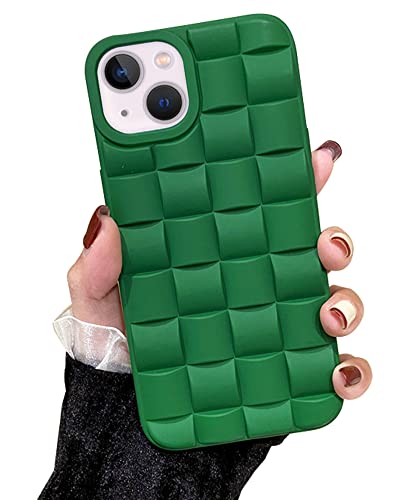 Ginkgonut Kompatibel mit iPhone 15 Hülle für Damen/Mädchen, süßes 3D-Design, weiches Silikon, stoßfest, erhöhte Stoßfänger-Ecken, Hülle für iPhone 15 (grün) von Ginkgonut