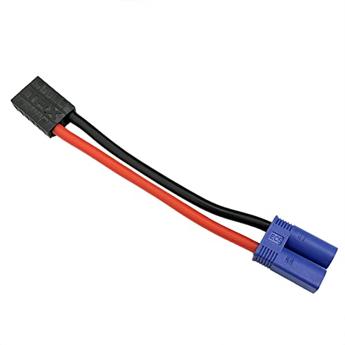 Gintai Umrüststecker High Current Adapter für Traxxas Female to EC5 IC5 12AWG: EC-5 IC-5 TRX ID ESC LiPo Battery Connector Adapter 7cm von Gintai