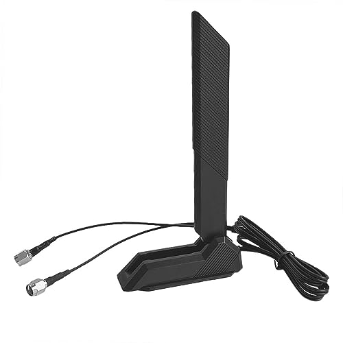Gintai WLAN-Antenna PC WiFi 6E Tri-Band Antenne - 2.4 GHz/5GHz/6GHz, WiFi 6E Antenne für Asus PCs Router, Computer, Gaming-Geräte 2.4g/5g/5.8g/6g WLAN Verstärker Magnetic Base Folding(Schwarz) von Gintai