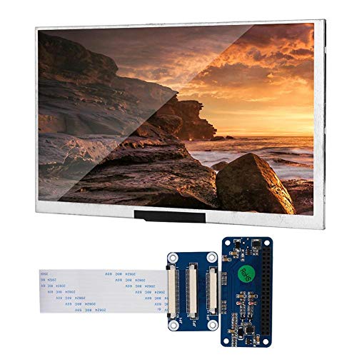 Ginyia 7-Zoll-IPS-Bildschirm, LCD-Bildschirm für Raspberry Pi, stabile tragbare DPI HD-Unterstützung OSMC mit Halterung für Raspberry Pi 2B / 3B / / W. von Ginyia