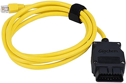 Giochem Enet OBD2 RJ45 Kabel, Ethernet 2 m Kabel RJ45 Ethernet Stecker Werkzeuge zu OBDII Interface Kabel Auto Diagnose Coding F-Serie von Giochem